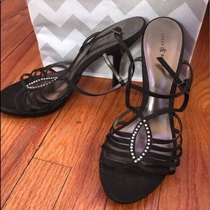 Black sparkle heels.